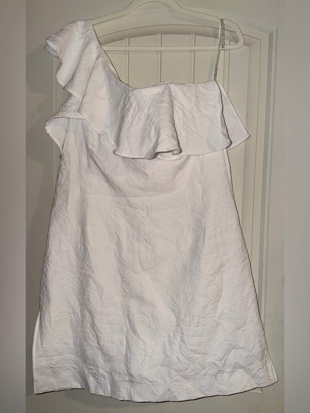 NWT Lilly Pulitzer Kipton One-Shoulder Romper in Resort White Pineapple Pucker